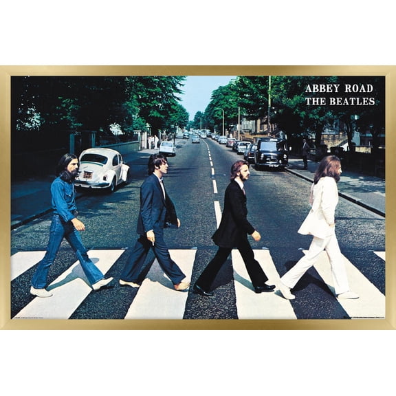 The Beatles - Abbey Road Wall Poster, 14.725" x 22.375" Framed