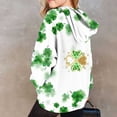 thumbnail image 3 of Fête de la Saint-Patrick Sweat à Capuche pour Garçons, Manches Longues, Imprimé Vert, Polyester Doux, Col Rond, avec Poche avant, pour Âges 3-14, 3 of 6