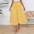 thumbnail image 4 of Mustard Yellow Spandex for Ladies Floral Print Maxi Long Midi Knee High Loose Fit Brunch Boho Skort Juniors 2025 Clothes Trendy XL, 4 of 9