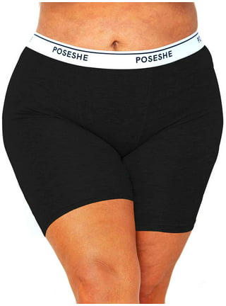 POSESHE Plus Size Women Underwear High-Waisted Boxer Briefs