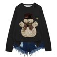 thumbnail image 4 of Chandails Grande Taille pour Femmes 2025 Imprimé Graphique Tendance Manches Longues Col Rond Tricot Automne Décontracté Coupe Ample, 4 of 4