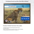 thumbnail image 2 of ArtToFrames 26.75x19.75 Inch - 68x50 CM Gold Puzzle Frame for 1000 piece Puzzles.1.38 Inch Custom Wood Puzzle Frames, Gold with Burgundy Panel - Comes with Economy Acrylic, 2 of 6