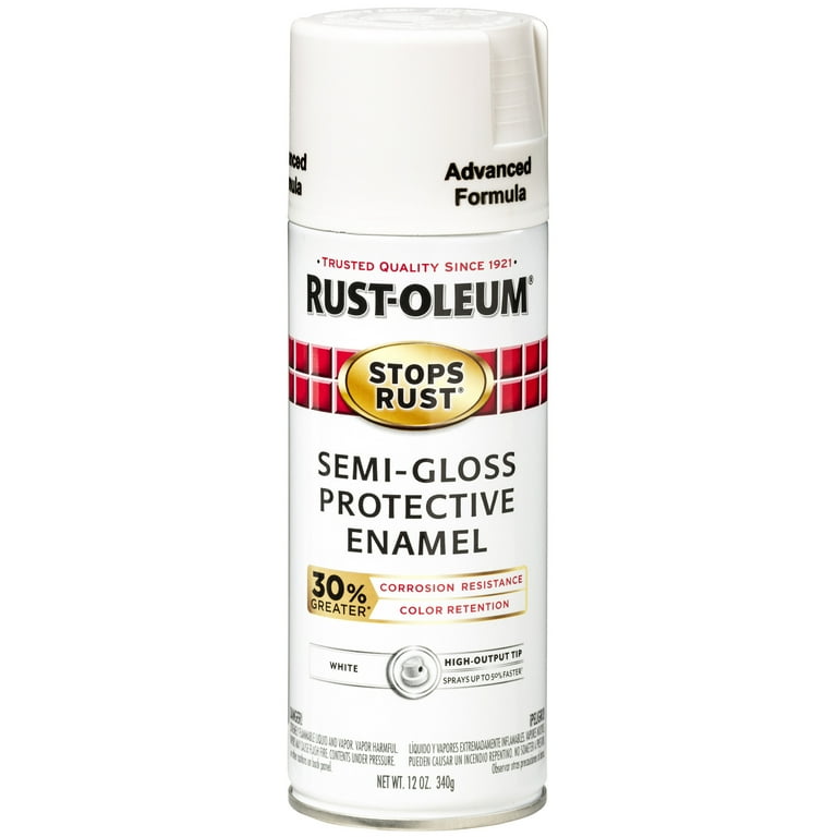 Rust-Oleum Stops Rust Semi-gloss White Spray Paint (NET WT. 12-oz