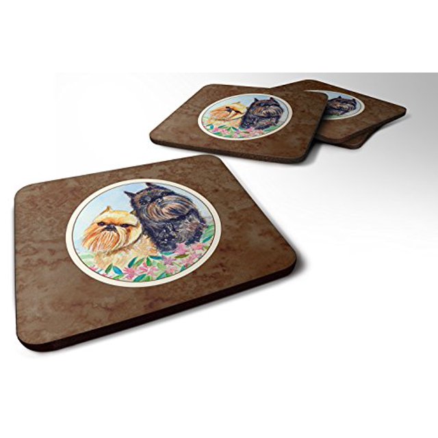 "Caroline's Treasures 7179FC Brussels Griffon Foam Coasters (Juego de 4), 3.5", Multicolor " Caroline's Treasures 7179FC