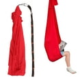 thumbnail image 4 of Hamac pour Enfants, Polyester Confortable Extensible Stable Hamac Balançoire pour Enfants Durable pour Intérieur pour Enfants Rouge, 4 of 8