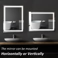thumbnail image 6 of HOMCOM LED Wall Mount Bathroom Vanity Make Up Mirror w/Defogger - 36" x 28", 6 of 9
