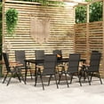 thumbnail image 1 of vidaXL 9 Piece Garden Dining Set Black, 1 of 4