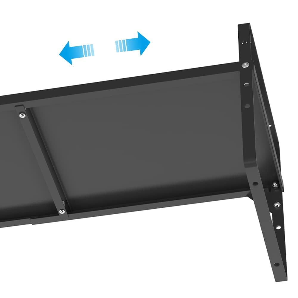 SANNO Expandable Counter Organizer, Stackable Cupboard Organizer Shelf Rack,Large Counter Shelf Organizer Cupboard, Cabinet Organization Shelf Black, 16" to 27"L x 8"W, 2 pack