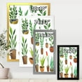 thumbnail image 4 of Designart 'Eight House Plants In Claypots' Traditional Framed Art Print, 4 of 4