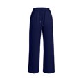 thumbnail image 6 of Women's Lounge Sweatpants Women Cargo Pants with Pockets Womens Wide Leg Sweatpants Cargo Pants Women Plus Size Stretchy Work Pants Hiking Cargo Pants Women Navy 2XL, 6 of 7