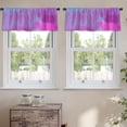 thumbnail image 2 of LALILO Kitchen Curtain Valance Canvas Art Colorful Modern Rod Pocket Window Curtain 52"x 18" Set of 2, 2 of 5