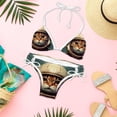 thumbnail image 6 of Retro Cat Swimsuit Bikini Set with Detachable Sponge and Adjustable Strap, Two-Pack, for Beach and Pool Parties, 6 of 6