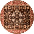 thumbnail image 1 of Ahgly Company Indoor Round Oriental Orange Industrial Area Rugs, 6' Round, 1 of 4