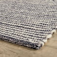 thumbnail image 5 of Mixed Stripe Blue/Ivory Handwoven Rug, 4' x 6', 5 of 6