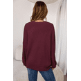 thumbnail image 6 of Arach&Cloz Women's Wool Blend Oversized Sweaters Crewneck Casual Fall Outfits Fashion Tops, 6 of 7