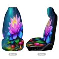 thumbnail image 3 of Magical Lotus Garden Set of 2Pcs Car Seat Covers Easy Clean Automobile Seat Protector Car Interior Accessories, 3 of 6