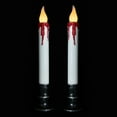 thumbnail image 3 of Northlight LED with Timer Dripping Blood Halloween Taper Candles - 9" - Set of 2, 3 of 7