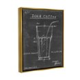 thumbnail image 3 of Stupell Industries Iced Coffee Patent Diagram Chart Graphic Art Metallic Gold Floating Framed Canvas Print Wall Art, Design by Ethan Harper, 3 of 6