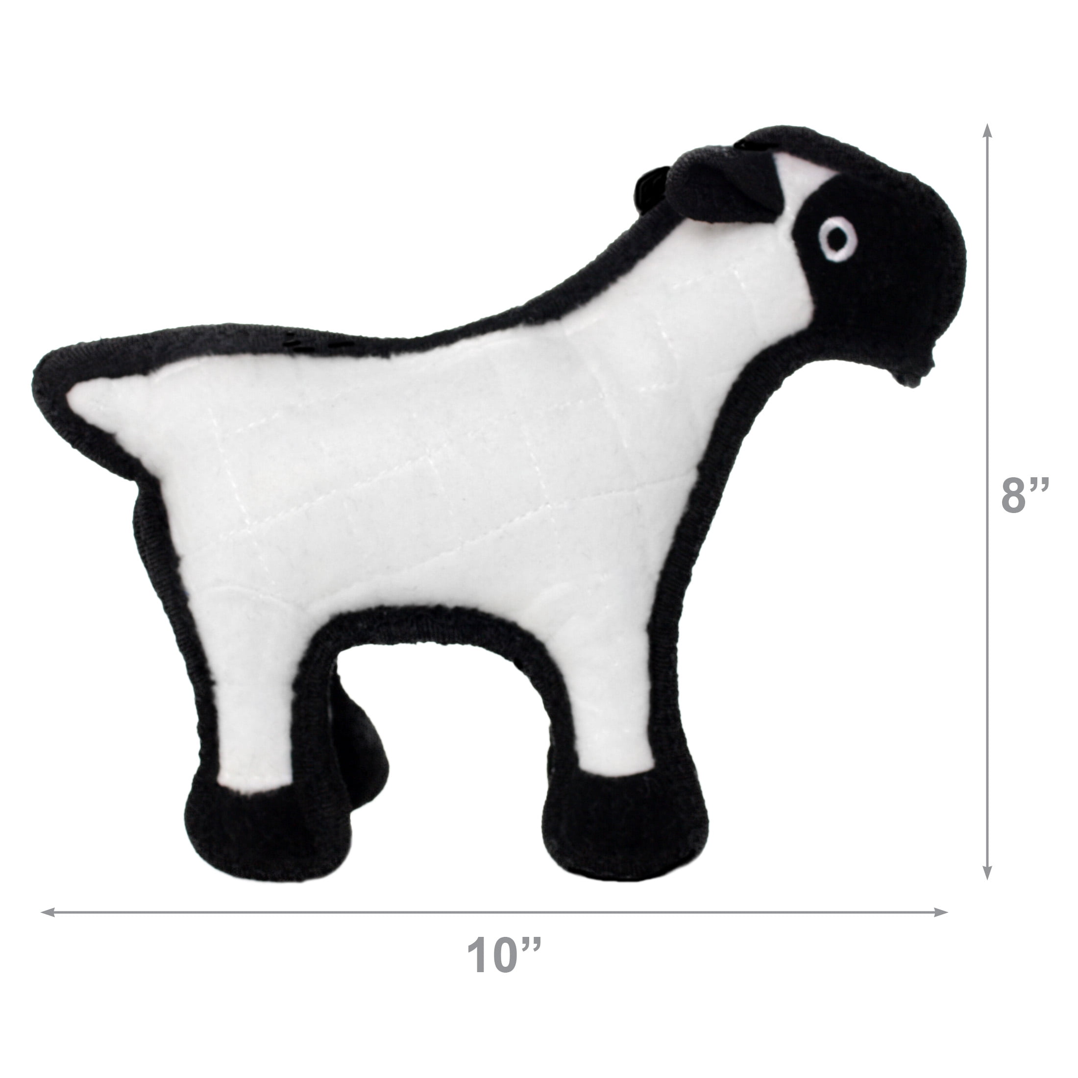 Tuffy Jr Barnyard Sheep Durable Plush Squeaky Dog Toy