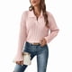 thumbnail image 2 of Suéteres de Punto para Mujer, Suéteres de Larga con Cuello en V, Camisetas Casuales, Conjuntos de Moda de Otoño Rosa L, 2 of 7