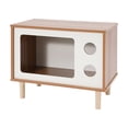 thumbnail image 6 of Cat House, Floorstanding Cat Bed Indoor, Modern TV-Shaped Cat Shelter 19.7*11.4*15.7in(Wooden), 6 of 26