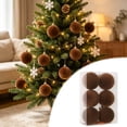 thumbnail image 4 of Yhmxh 6 Pcs Velvet Christmas Ball Ornaments, 3.15 Inch Flocked Christmas Tree Decor Balls, Soft Plush Xmas Hanging Baubles Set for Christmas Tree, Wreath, Holiday Indoor Home Party Decoration, 4 of 6