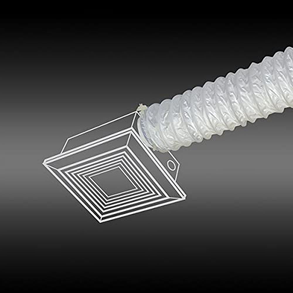 Dundas Jafine FD420ZW Flexible White Vinyl Duct, 4-Inches by 20-Feet