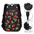 thumbnail image 3 of Balery Sweet Red Cherry Mochila con carga USB para hombre y mujer - Mochila impermeable y antirrobo para portátil con puerto USB para viajes, trabajo, estudios y universidad, 3 of 7