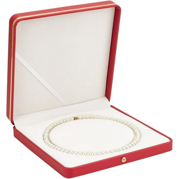 Pearl Necklace Display Box Indian Red Jewelry Display Gift Box