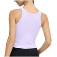 thumbnail image 3 of YWDJ Comfy Bras for Women Pullover Yoga Bras No Underwire Lounge Bras Wide Strap Full Coverage Sleep Bras Push up Low Support Wrap Comfy Bras Padded Sports Bras Comfy Solid Bras Purple S, 3 of 4