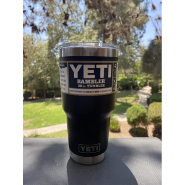 YETl Rambler 30 oz Tumbler, Stainless Steel, with Standard Lid Black