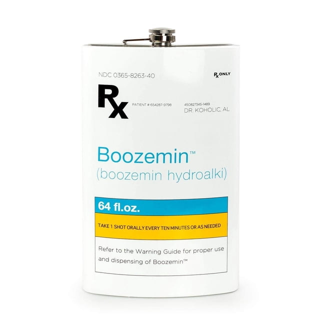 Frasco Just Funky RX Boozemin de acero inoxidable, 1,9 L