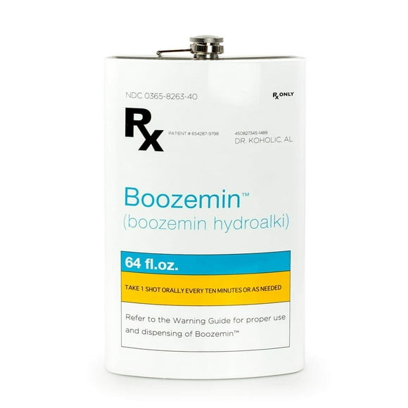 Frasco Just Funky RX Boozemin de acero inoxidable, 1,9 L