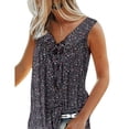 thumbnail image 1 of Qarigey Camiseta sin mangas con estampado sin mangas Camiseta sin mangas con cuello en V Camiseta sin mangas de verano para mujer Chaleco sin mangas con Prendas para la parte del cuerpo negro 3XL Qarigey AP002122-14, 1 of 6