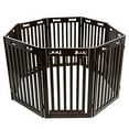 thumbnail image 3 of Arf Pets Freestanding Dog Gate, 2 Panel Extension, 360° Configurable, 40" Wide - Brown, 3 of 6