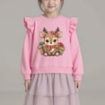 thumbnail image 4 of Sudadera deportiva informal de manga larga con estampado navideño para niños y blusa de poliéster., 4 of 7
