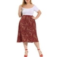 thumbnail image 2 of MODA NOVA Juniors' Plus Summer A-Line Ruffled Hem Wrap Midi Skirt, 2 of 6