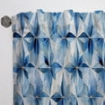 thumbnail image 3 of Designart "Mosaic Elegance In Vintage Blue And White IV" Damask Curtain Panels, 3 of 6