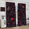 thumbnail image 4 of School Math Formula Curtains,Students Return to Campus Geometric Pattern,Math Equation Formula Colorful Printing Blackout Curtains for Classroom Dormitory Kids Boys Bedroom 27.5x63in,2 Panel Set, 4 of 6