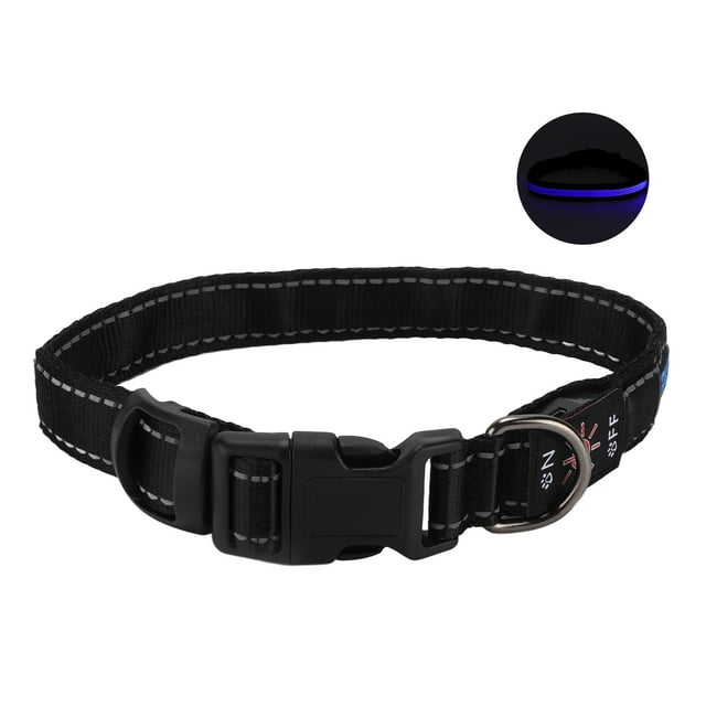 Dog LED Collar, Steady Mode Polyester Material Dog Luminous Collar USB Charging With USB Cable For Cats For Outdoor For Dogs Red,Green,Blue