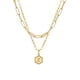 thumbnail image 1 of Collar de cadena chapado en oro para mujer Collar de capas con colgante de letra hexagonal Wmkox8yi sjalhkljlk5849, 1 of 1