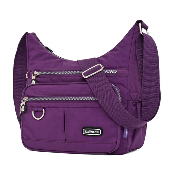 GASTROPOD Crossbody Bag for Women Waterproof Nylon Shoulder Messenger Bag Casual Multi-Pockets Purse Handbag Over the Shoulder Purse (Purple)