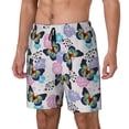 thumbnail image 2 of Uemuo Bright Butterflies1 Pattern Mens Swim Trunks Quick Dry Board Shorts with Mesh Lining, Stretch Beach Shorts Quick Dry No-Chafing Board Shorts-Medium, 2 of 9