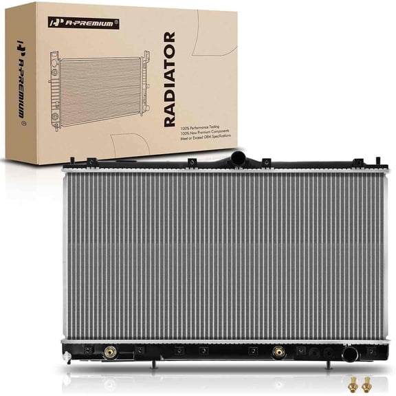 A-Premium Engine Coolant Radiator with Transmission Oil Cooler Compatible with Dodge Stealth 1991-1996 & Mitsubishi 3000GT 1991-1999 3.0L, Automatic Transmission, Replace# MB605452, MB605453