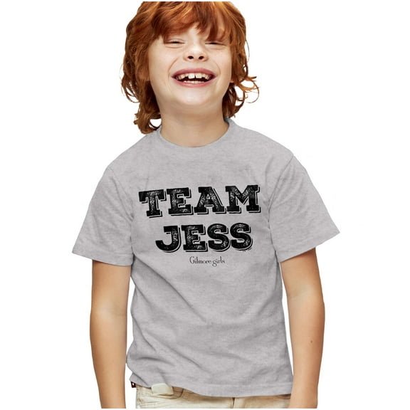Gilmore Girls Team Jess Kids T Shirt for Youth Boys and Girls, Athletic Heather, Large