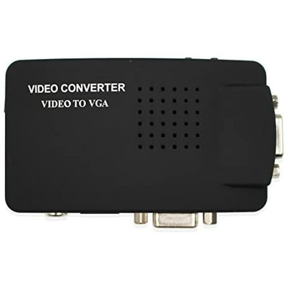 RCA AV to VGA Converter Composite S-Video Signals to VGA Adapter Support 3D with VGA Loop for PC Laptop Monitor STB