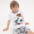 thumbnail image 2 of Little Hand Pyjama Garçon Ensemble Dinosaure Été 100 % Coton Pjs Tenue de Nuit 6T, 2 of 7