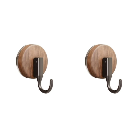 Clearance Under $5 | Heavy Duty Removable Vacuum Suction Cup Hooks, No Drill Residue-Free Holders For Wreaths, Windows, Glass Doors And Shower Storage(Black,2Pack)