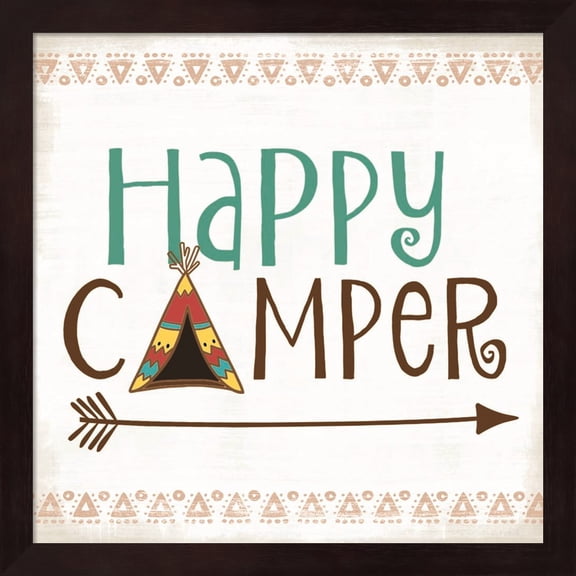 Happy Camper by Mollie B., Framed Wall Art, 13.25W x 13.25H