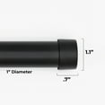 thumbnail image 4 of Better Homes & Gardens 1" Matte Black Cap Adjustable Single Curtain Rod Set, 42"-120", 4 of 9